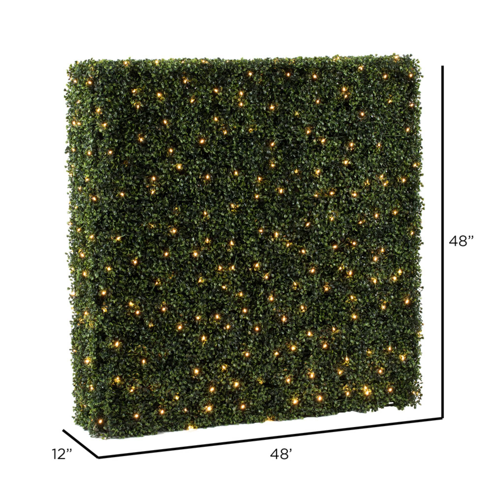 4ft. Pre-Lit Boxwood Hedge